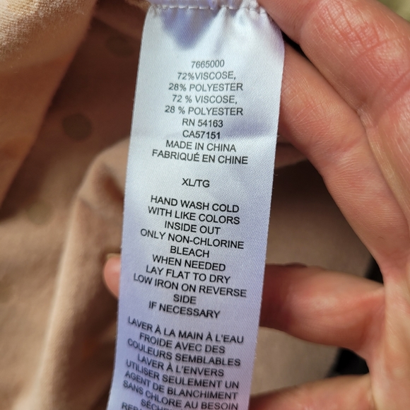 Karl Lagerfeld Polka Dot Short Sleeve Sweater, VGUC, Size XL - Picture 7 of 7